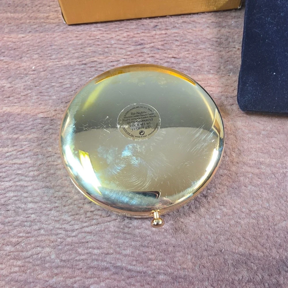 Estee Lauder Re-Nutriv Powder Compact Womens OS Gold Good Crystal Sunburst